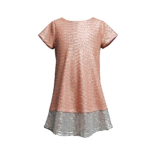 Girls Sequin Tee Shirt Dress