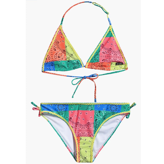 Tween Bandana Patchwork Print Two-Piece Swimsuit