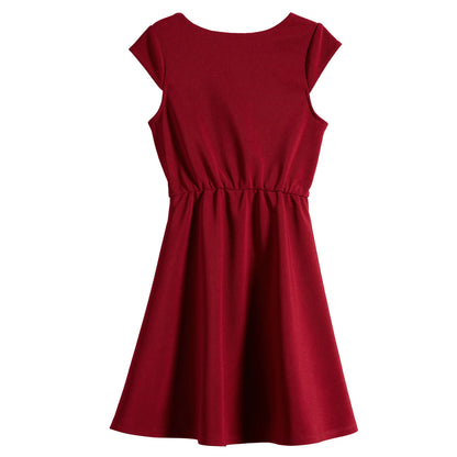 Tween Mesh Insert Skater Dress