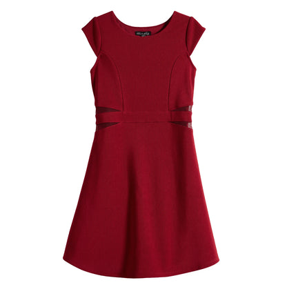 Tween Mesh Insert Skater Dress