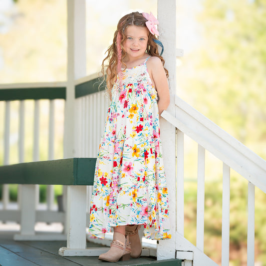 Tween Trapeze Dress with Lace