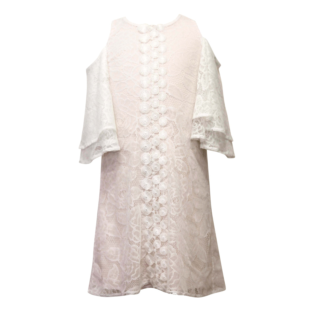 Girls Lace Cold Shoulder Dress